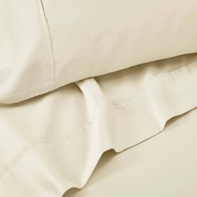 Superior Cotton Blend Solid Deep Pocket Bed Sheet Set