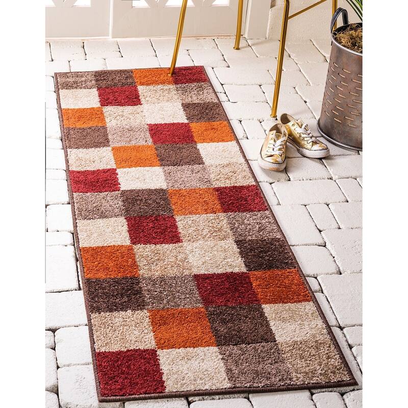 Contemporary Beallara Collection Area Rug - 2'6"x10' - Multi
