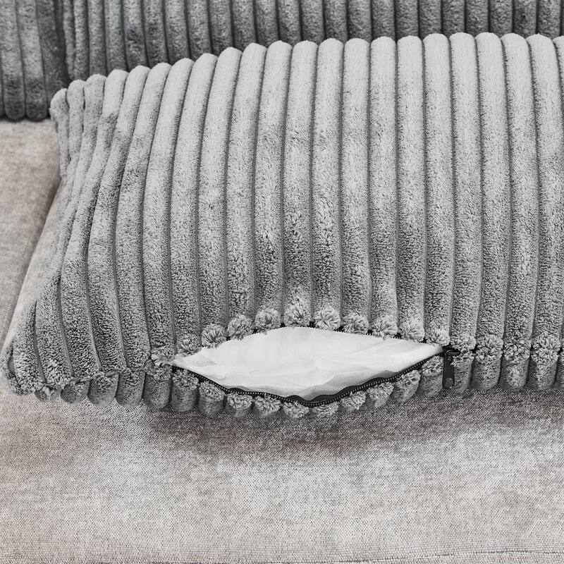 111.8 inch Sectional Sofa Pull-out Sofa Bed