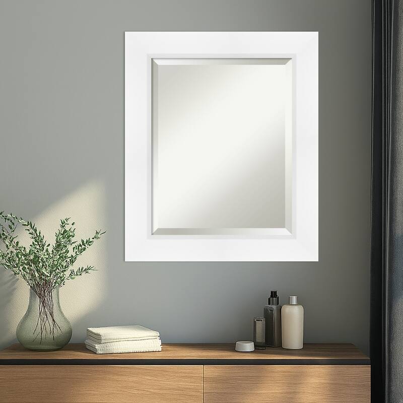 Sloped Beveled Framed Wall Mirror