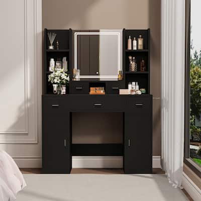 Make-Up Vanity Table with Mirror and Drawers