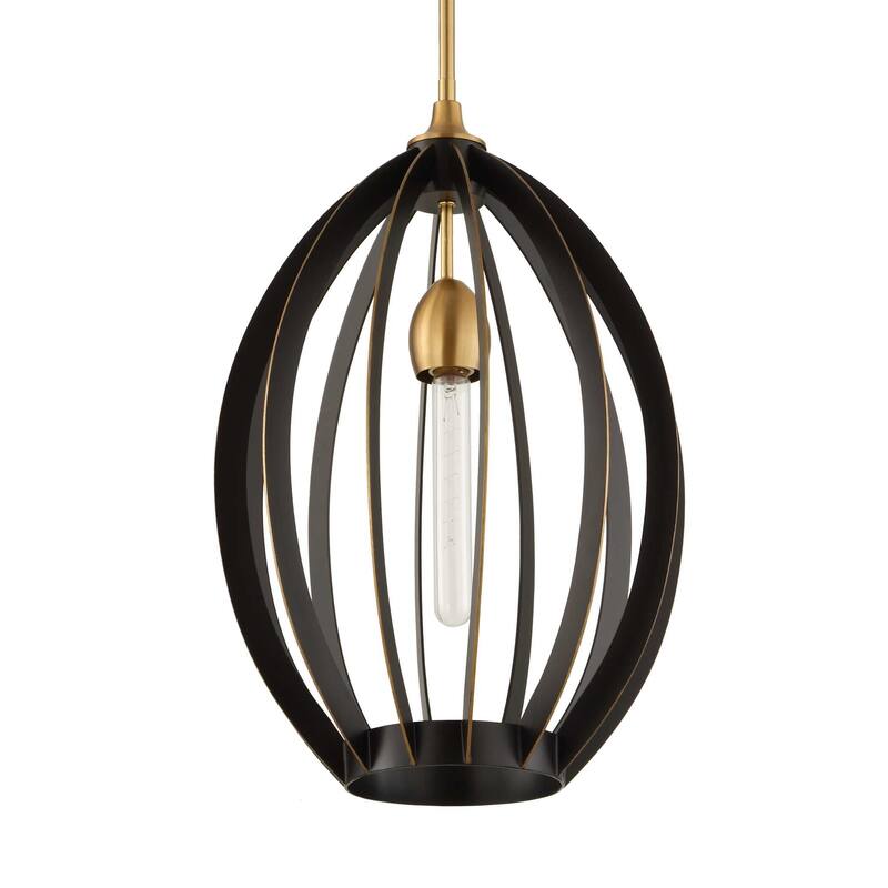 Uttermost Darby 1 Light Architectural Oval Pendant - 14"W x 14"D x 21.75"H
