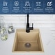 preview thumbnail 2 of 15, Karran QT-825 Drop-in 15-3/4" Single Bowl Quartz Composite Kitchen Sink