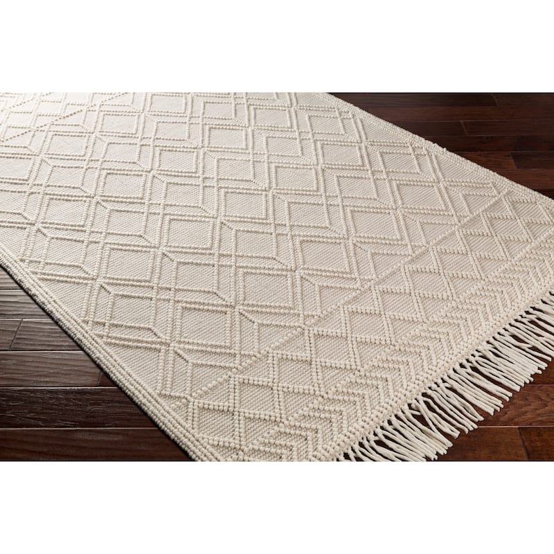 Livabliss Gertrude Handmade Cottage Geometric Wool Area Rug