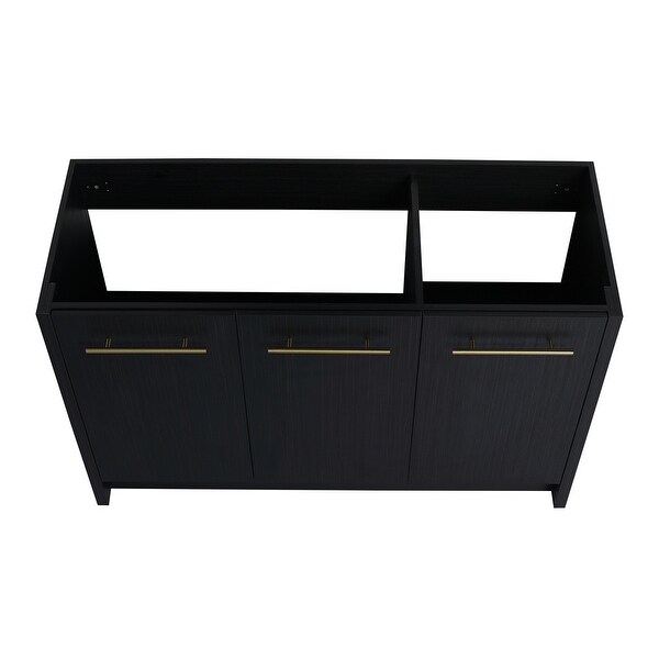 48 inch Freestanding Bathroom Vanity Without Top Sink Black Chestnut
