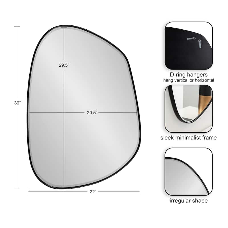 Kate and Laurel Ponder Decorative Wall Mirror - 22x30