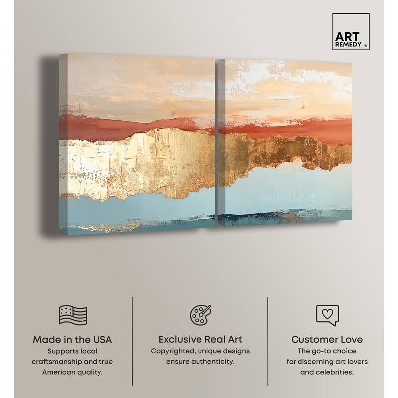 Earthy Glow III Canvas Set of 2 by Art Remedy, Gallery Wrapped