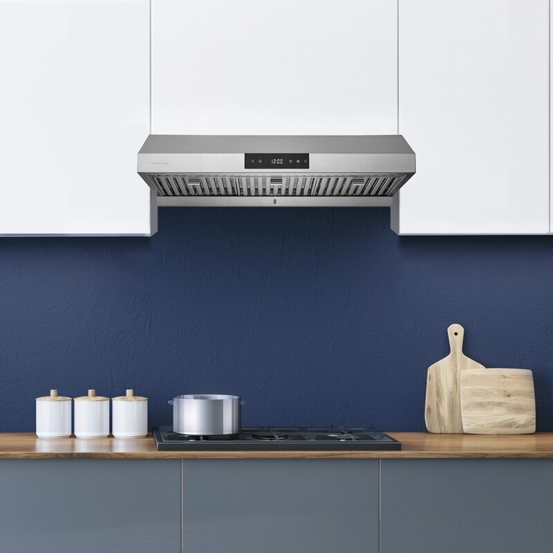 Hauslane PS18 Under Cabinet Range Hood, LED, Baffle Filters, 3-Way Venting, Available in Different Colors