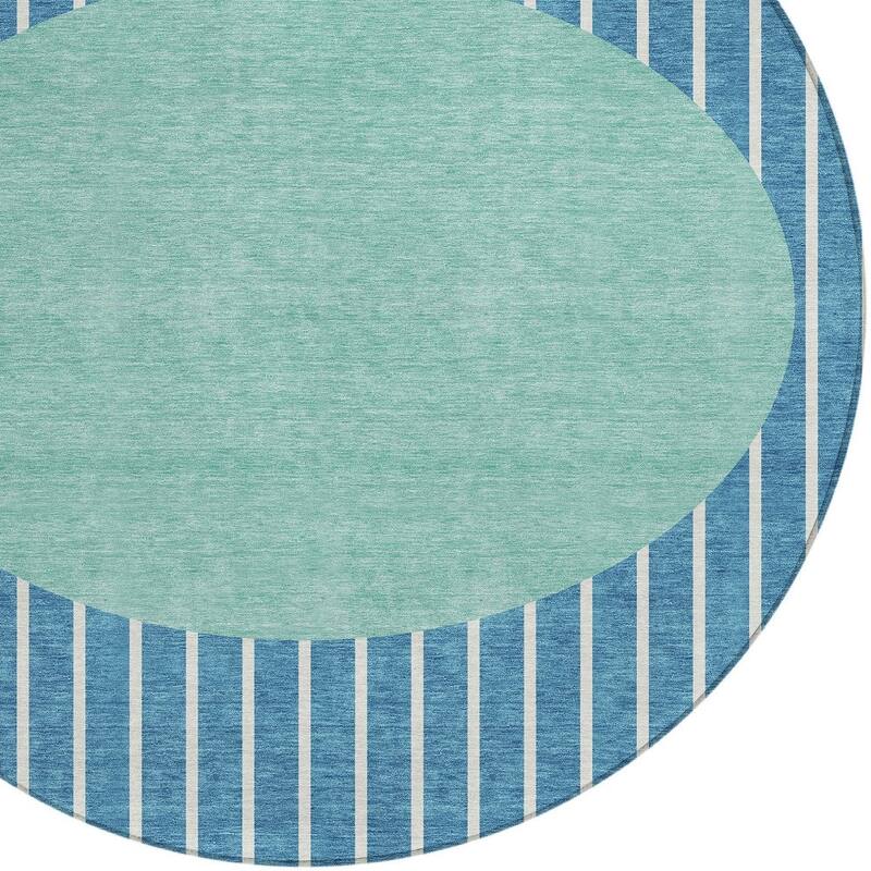 HomeRoots Striped Transitional Rectangle Outdoor Rug