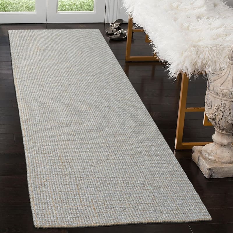 Delara Premium Handwoven Natural Fiber Area Rug, 60% Wool 40% Jute excellent choice in high-traffic areas such as Living rooms