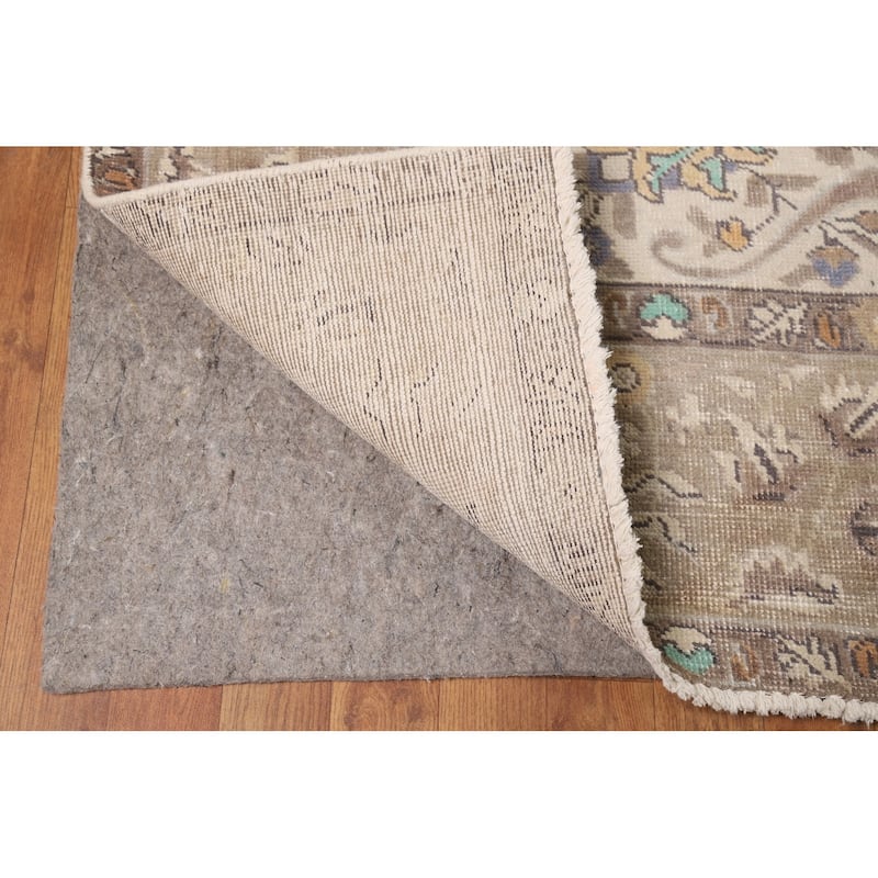 Light Blue Tabriz Persian Rug Traditional Hand-Knotted Wool Carpet - 9'9"x 12'9"