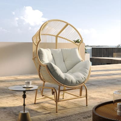 Paolos Outdoor Modern Wicker Gliding Chair by Christopher Knight Home