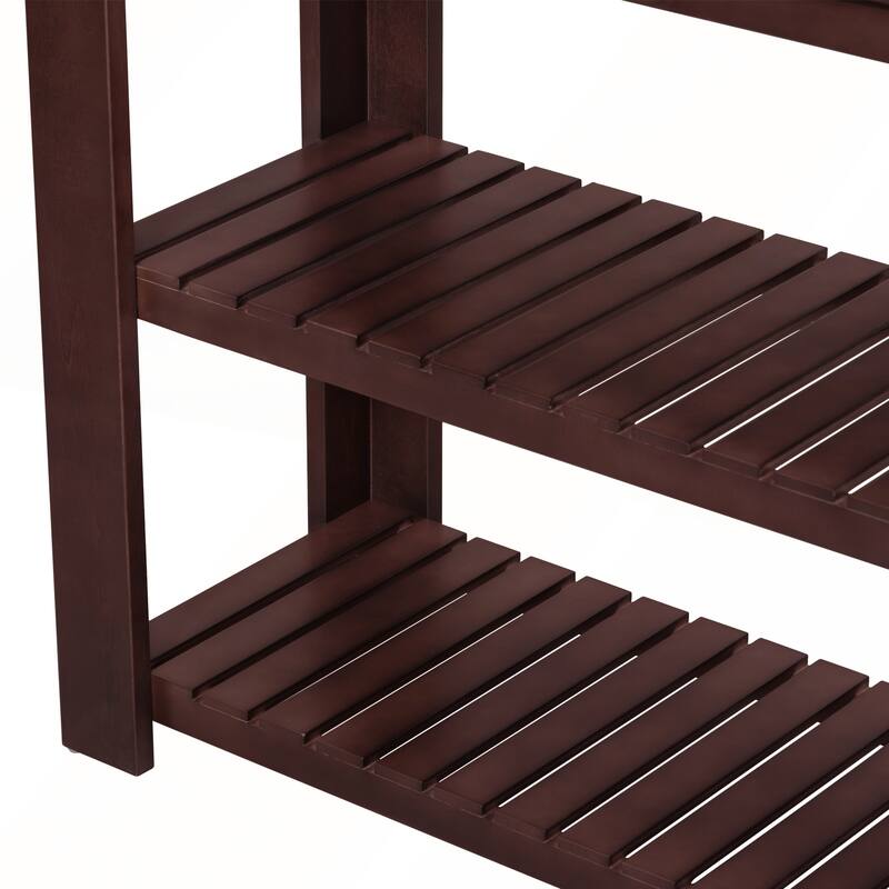 U_Style Stylish Entryway Console Table with 4 Drawers and 2 Shelves