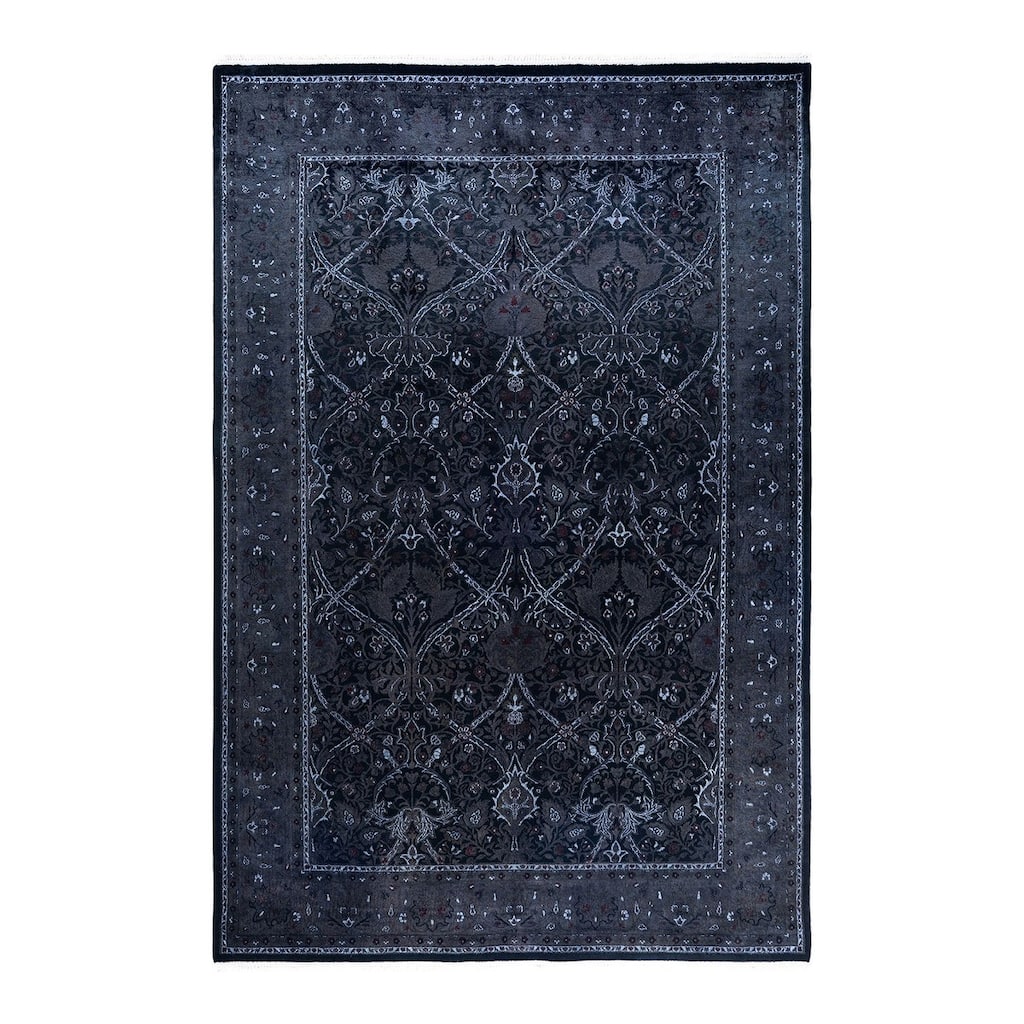 Fine Vibrance One-of-a-Kind Hand-Knotted Area Rug - Brown, 6' 2" x 9' 3" - 6' 2" x 9' 3"