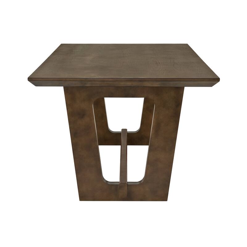 Harstad 72" Wood Finish Rectangular Dining Set with Upholstered Chairs by iNSPIRE Q Modern