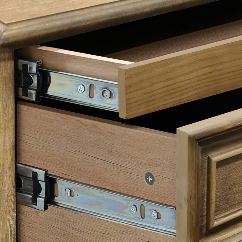 Nightstands with Drawers & Hidden Pull-Out Shelf & Metal Handle