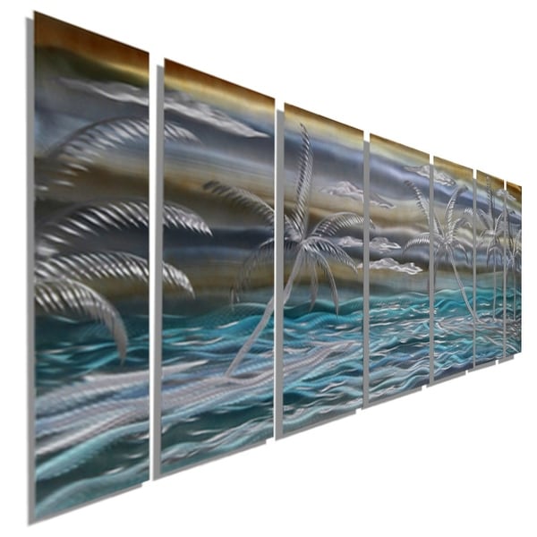 Statements2000 Tropical Metal Wall Art Panels Beach Ocean Decor Painting by Jon Allen - Tropical Paradise