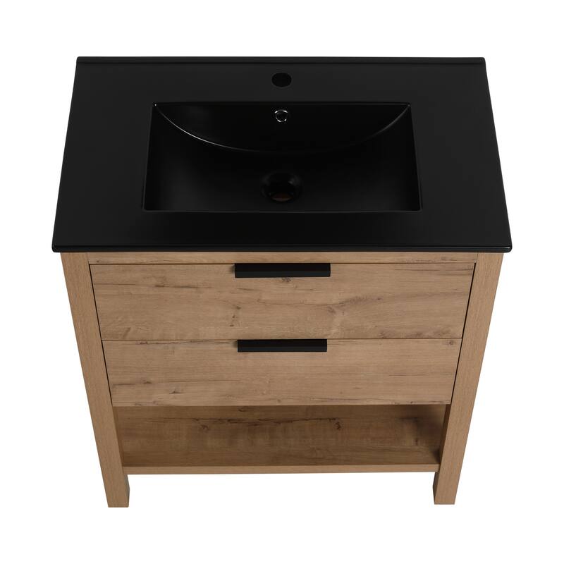 30" Bathroom Vanity with Resin Sink