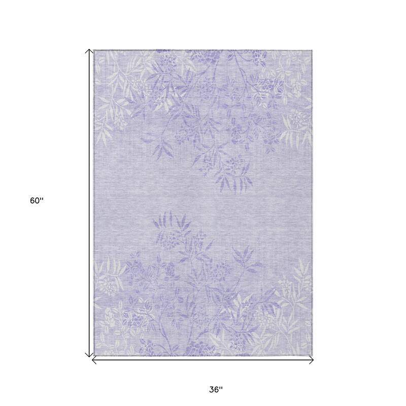 HomeRoots Floral Transitional Rectangle Outdoor Rug