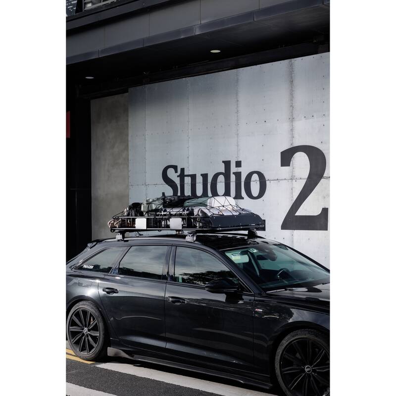 Roof Rack Basket Rooftop Steel Rack, Cargo Carrier with 250 Lbs Capacity, Extension Black Car Top Luggage Holder 64" Universal