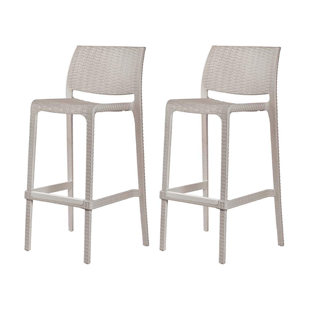 Rue Resin Stackable Bar Stools, Set of 2
