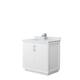 Option White, Nickel Trim, Carrara Marble Top