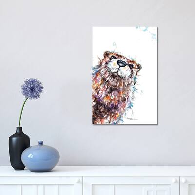 iCanvas "Curious Otter" by BebesArts Canvas Print