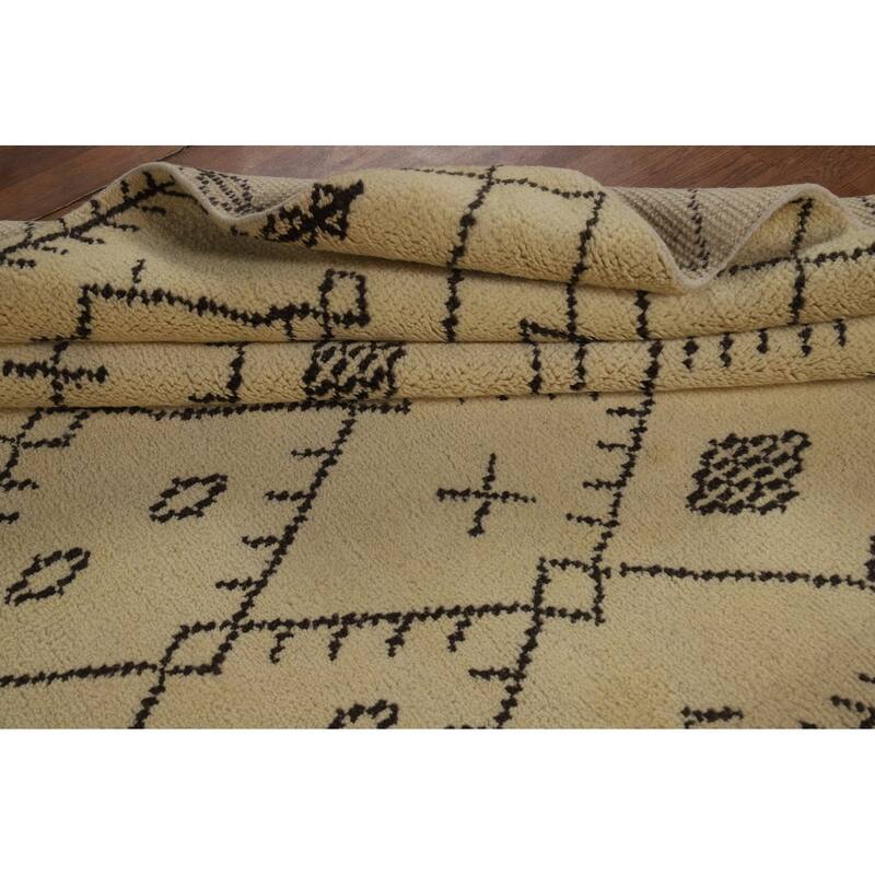 Trellis Moroccan Oriental Area Rug Handmade Bedroom Wool Carpet - 5'6" x 7'10"