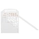 preview thumbnail 13 of 13, Twin Size Loft Bed with Two Storage Stairs and Slide, White