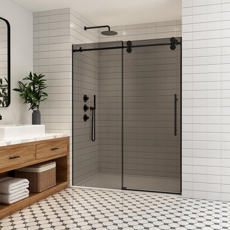 Echarri Single Sliding Frameless Shower Door with Tinted Glass