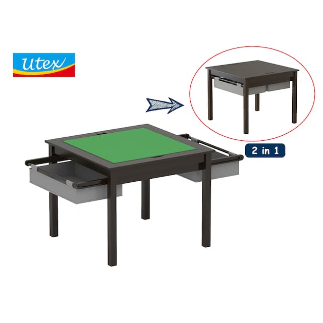 UTEX-2 in 1 Kids Activity Lego Table with Storage and Drawes