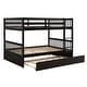 preview thumbnail 6 of 7, Full Over Full Bunk Bed With Trundle,Convertible Platform Bed for home