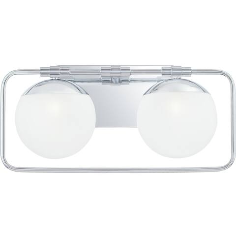 Quoizel Padgett 2-light Polished Chrome Dimmable 40 Watt Bath Light