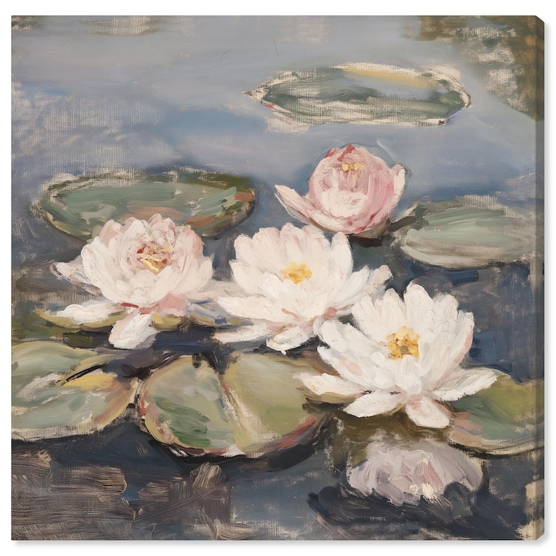 Water Lilies Canvas by Art Remedy, Gallery Wrapped - 16" x 16"