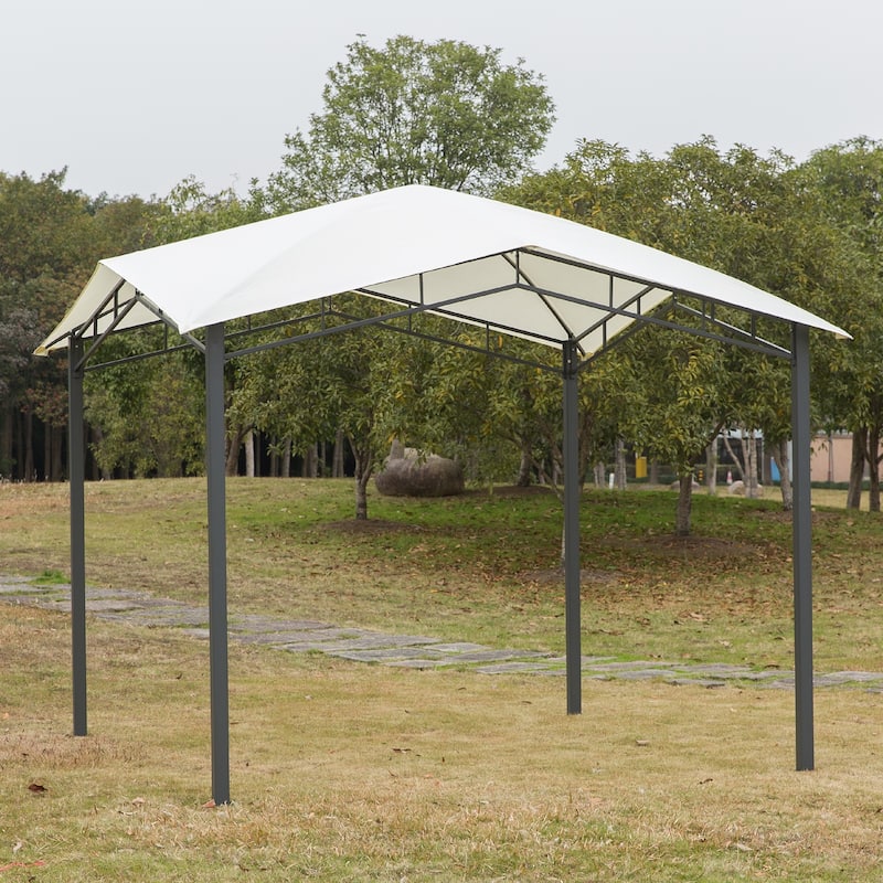 Outsunny 10x10-foot Steel Soft Top Canopy Gazebo