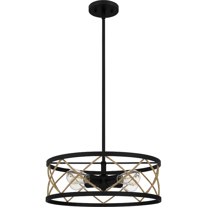 Cedar Park 4-Light Matte Black Pendant - Matte Black