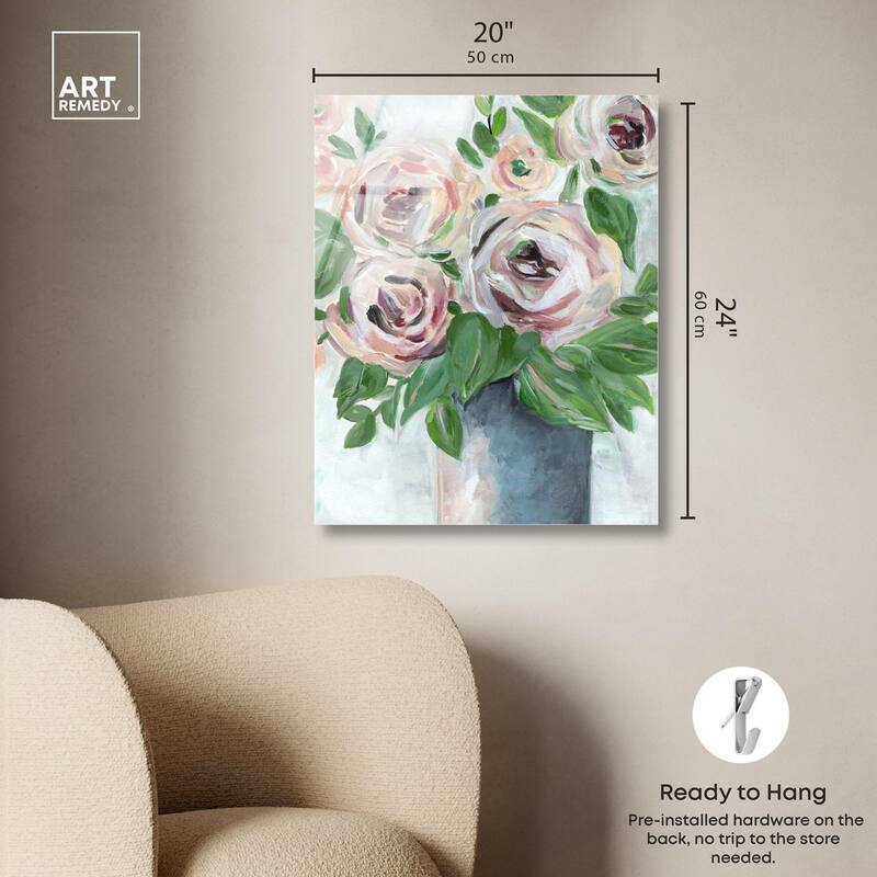 Flowers from my Garden Acrylic by Art Remedy, Ready to Hang