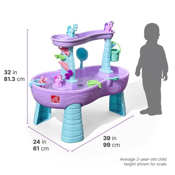 dimension image slide 0 of 2, Rain Showers and Unicorns Water Table,Summer Outdoor Toys