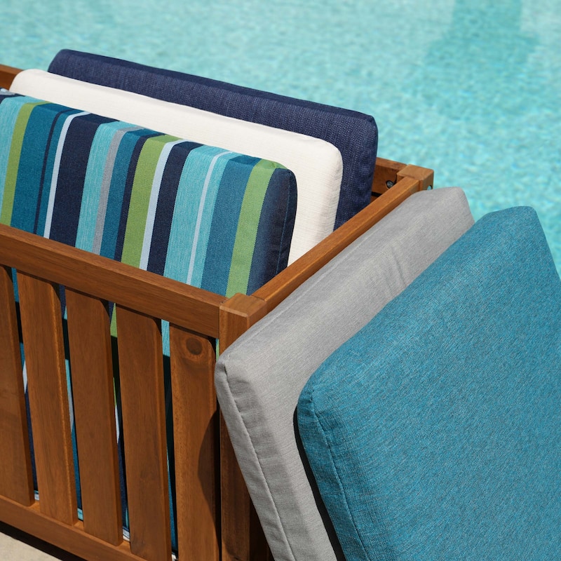 Outdoor Universal Seat Cushion (2-Pack) - 18" wide x 17.5" deep x 2.5" thick