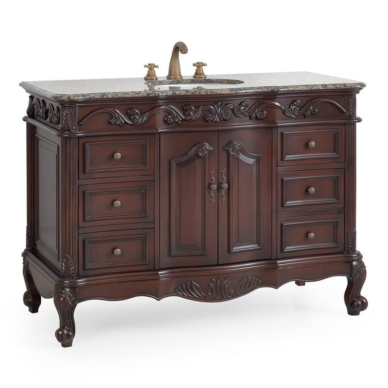 42" Benton Collection Baltic Brown Beckham Bathroom Sink Vanity