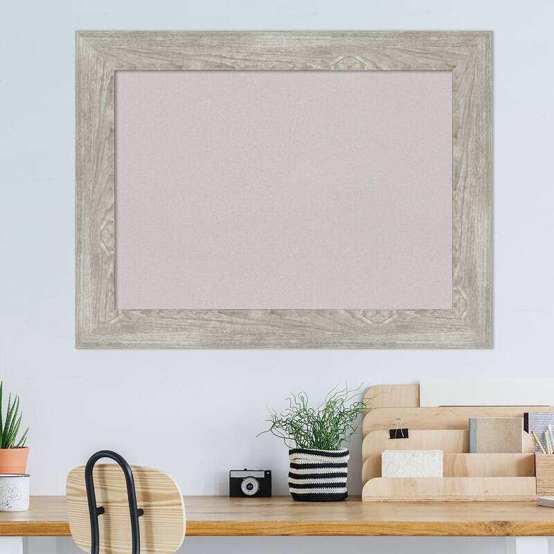 Dove Greywash Framed Grey Corkboard Bulletin Board