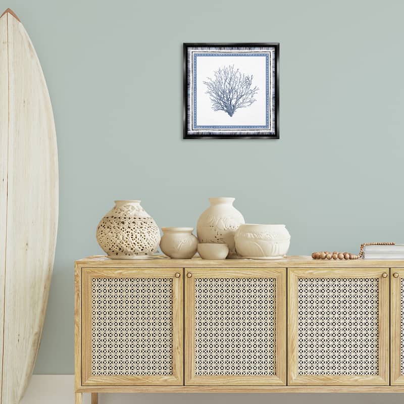 Stupell Nautical Branch of Coral Framed Floater Canvas Wall Art Design By Lanie Loreth