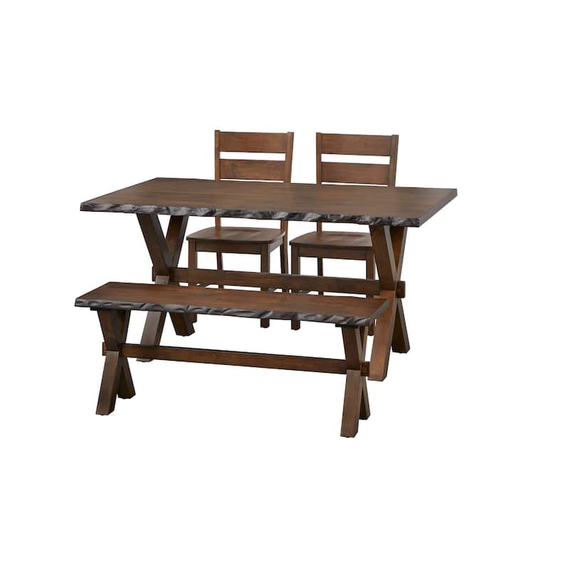 Simple Living Mandeville 4-piece Solid Wood Dining Set with Bench