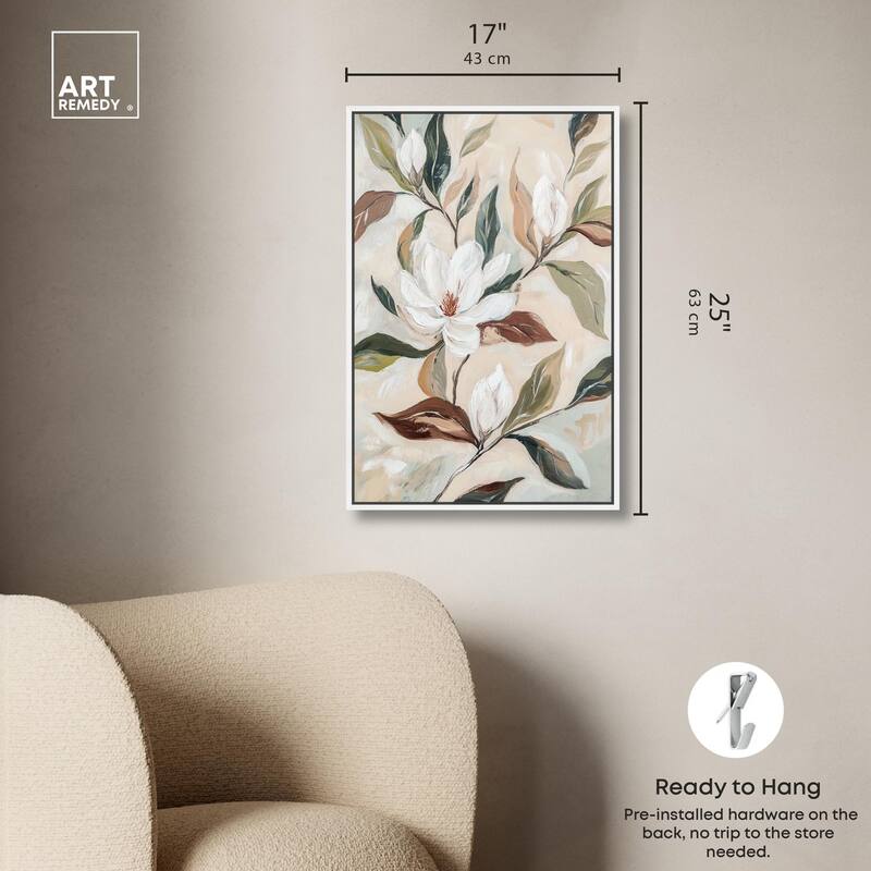 Soft Magnolia I Canvas by Art Remedy