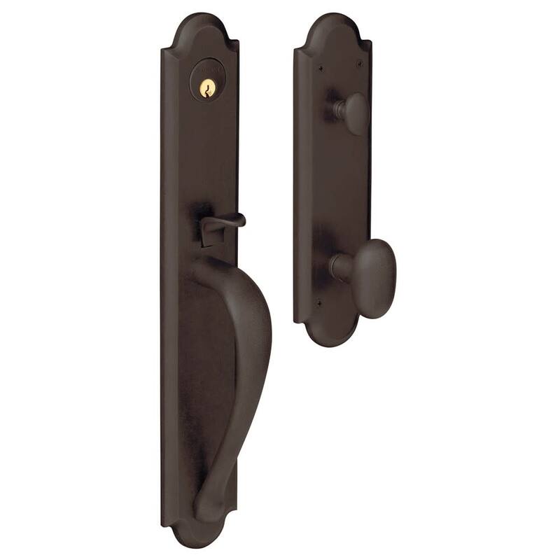 Baldwin Boulder Style Full Dummy Set Handleset with Oval Knob