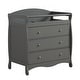 preview thumbnail 5 of 14, Solid Wood Changing Table with Three Drawers - N/A Grey