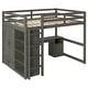 preview thumbnail 29 of 32, Full Size Loft Bed with Built-in Wardrobe, Desk, Storage Shelves and Drawers