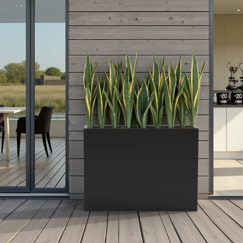 Dovelina Modern Metal Rectangular Planter- Elevate Your Space, Indoors & Outdoors