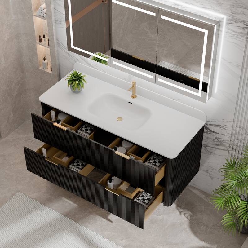 Modland 48" Fluted Floating Vanity with Sink - 48 inch