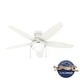 preview thumbnail 2 of 23, Hunter Lilliana Low Profile Ceiling Fan w/LED Light Kit, Pull Chain, Exclusive SureSpeed - Modern, Transitional